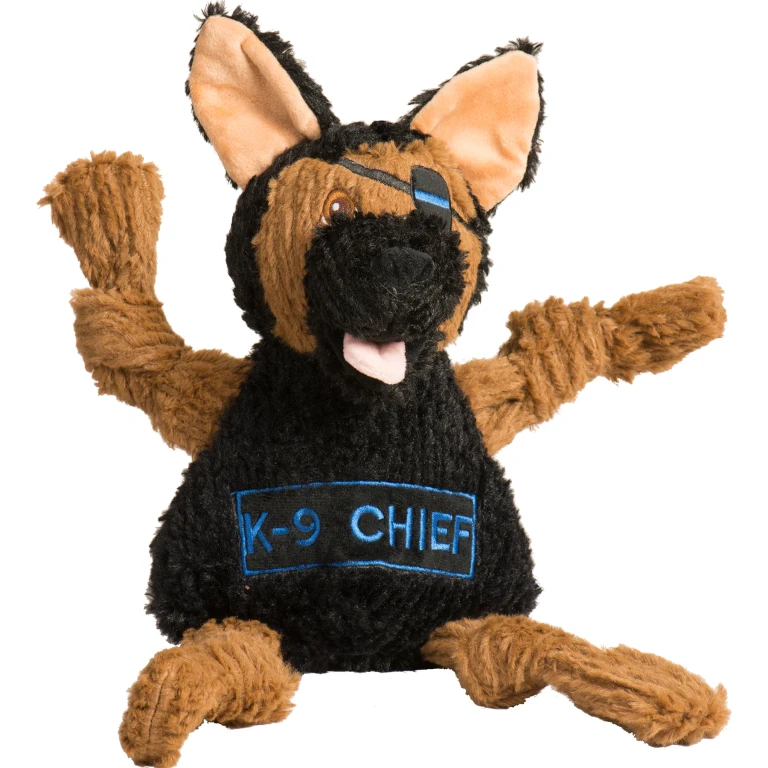 HuggleCause, Project K-9 Hero, K-9 Chief Knottie Plush Dog Toy, Large
