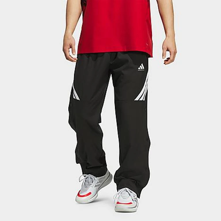 adidas Men's Crazy Lite Woven Basketball Pants in Black/White Size: XS