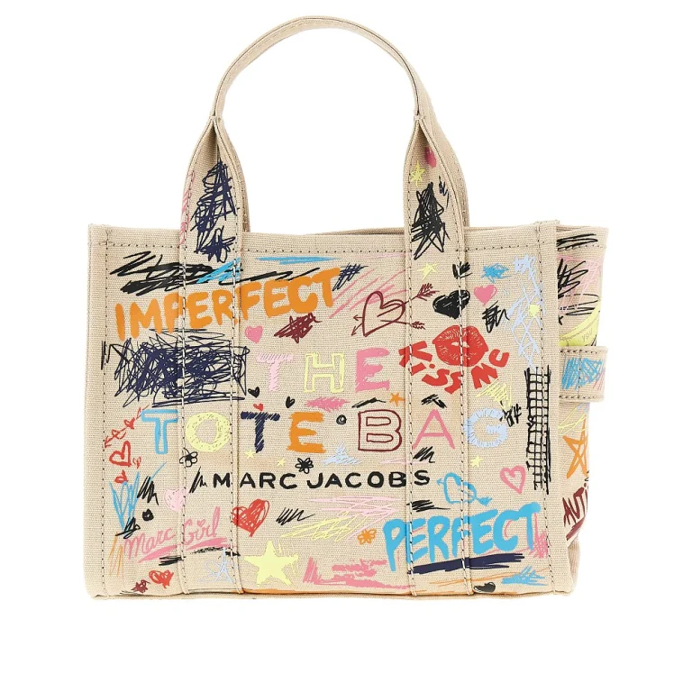 MARC JACOBS The Punk Scribble small canvas tote bag Woman One Size
