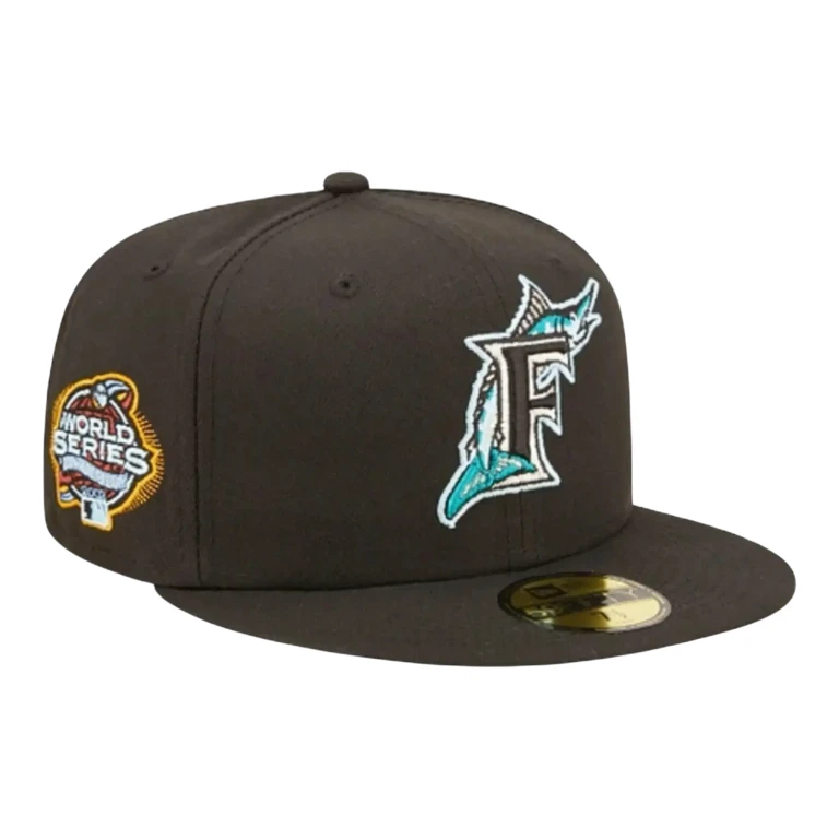 Florida Marlins Cloud Under Fitted Hat Black