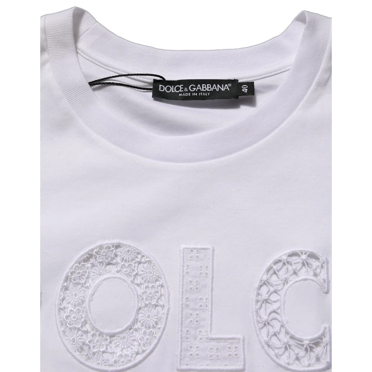White Logo Round Neck Sleeveless T-Shirt Cotton - Women