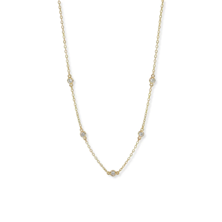 Dainty Crystal Station Necklace