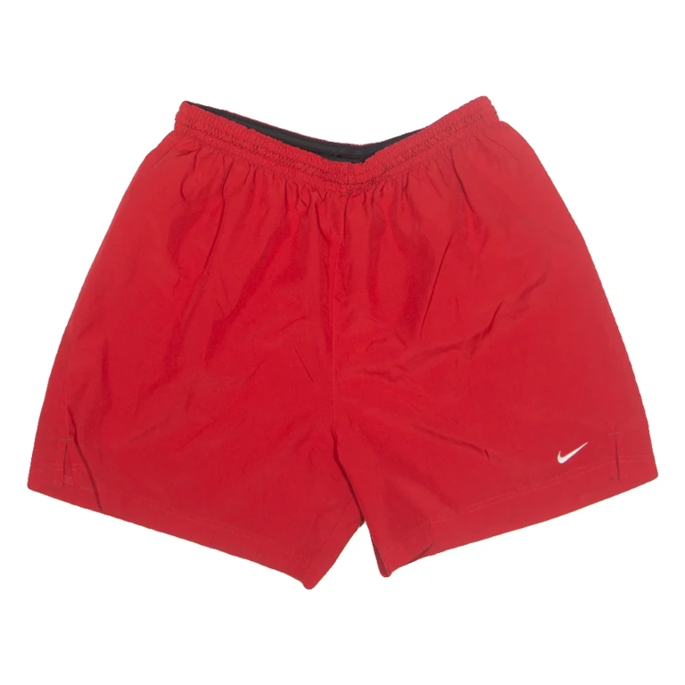 NIKE Mens Sports Shorts Red Relaxed L W30