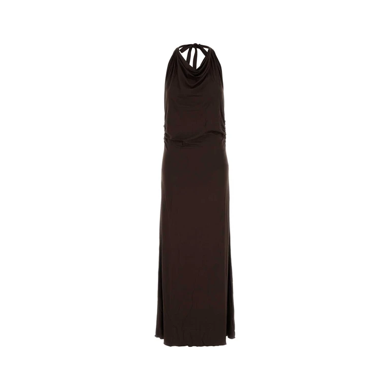 Brown Stretch Viscose Harbor Dress Chocolate Exterior: Elastane Abiti - Women