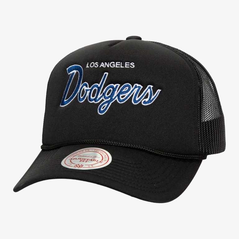 Men's MLB Script Trucker Dodgers Ball Caps
