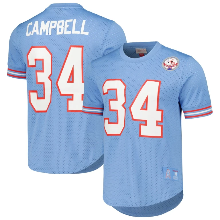 Men's NFL N & N Mesh Crewneck Oilers 1983 Earl Campbell Jerseys