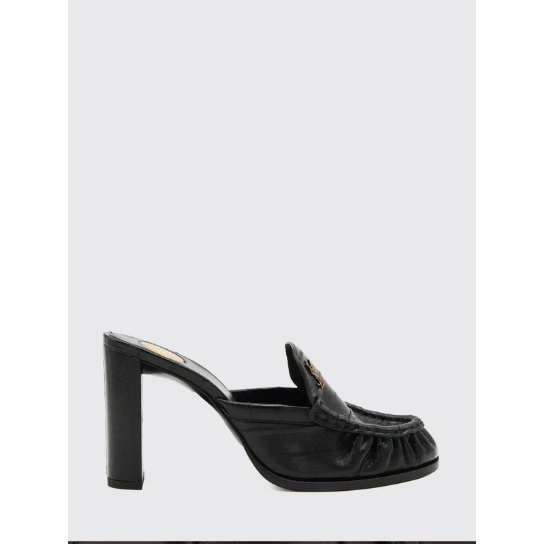 Le Loafer High-Heeled Mules in Eel Leather with YSL Monogram (8697110WXAF1000)