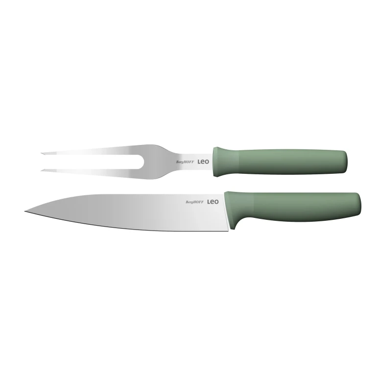 Leo Forest Stainless Steel 2Pc Carving Set, Recycled Material