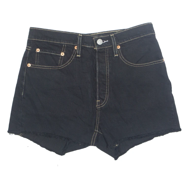LEVI'S Cut Off 501 Womens Denim Shorts Blue S W28