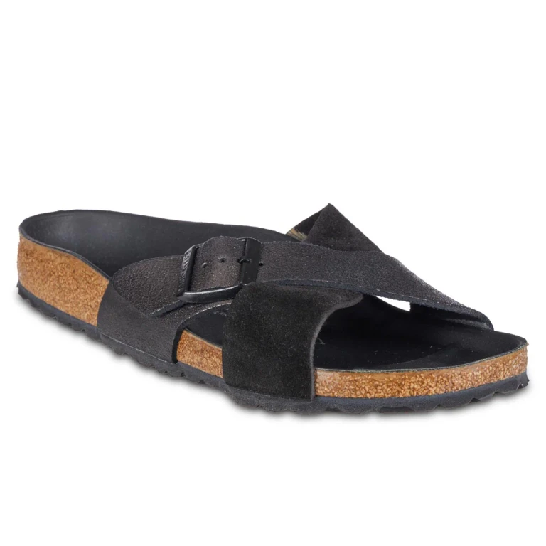 Women's Siena Exquisite Suede Leather Allover Black Sandals