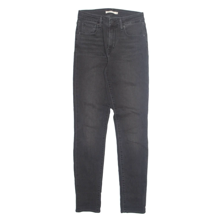 LEVI'S 721 Womens Jeans Black Regular Skinny W26 L30