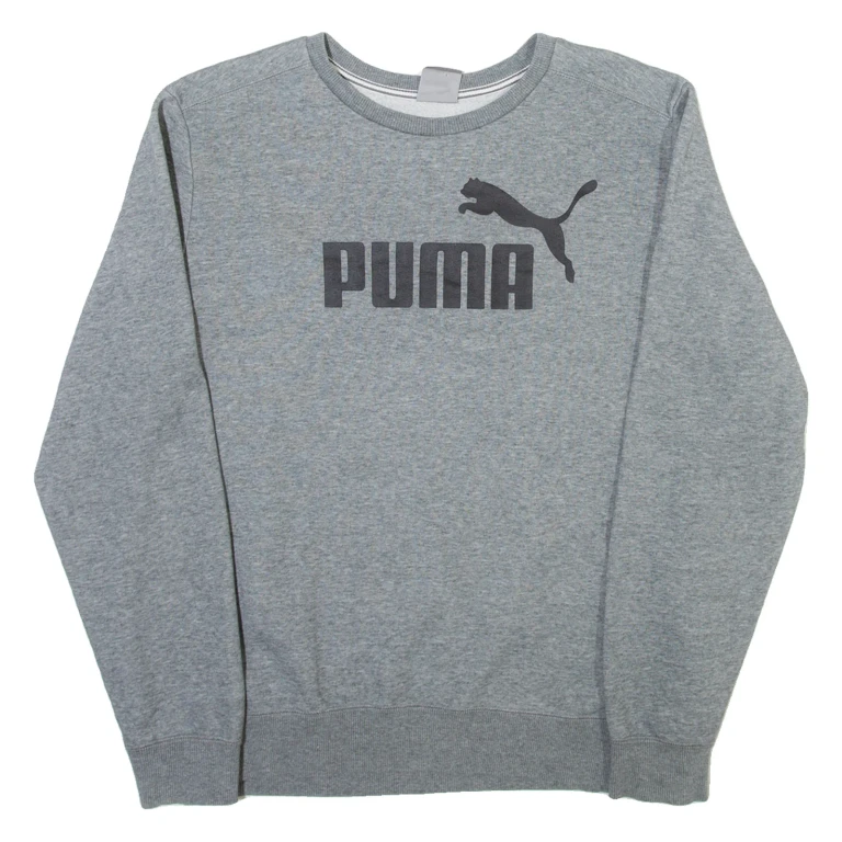 PUMA Mens Sweatshirt Grey Crew Neck M
