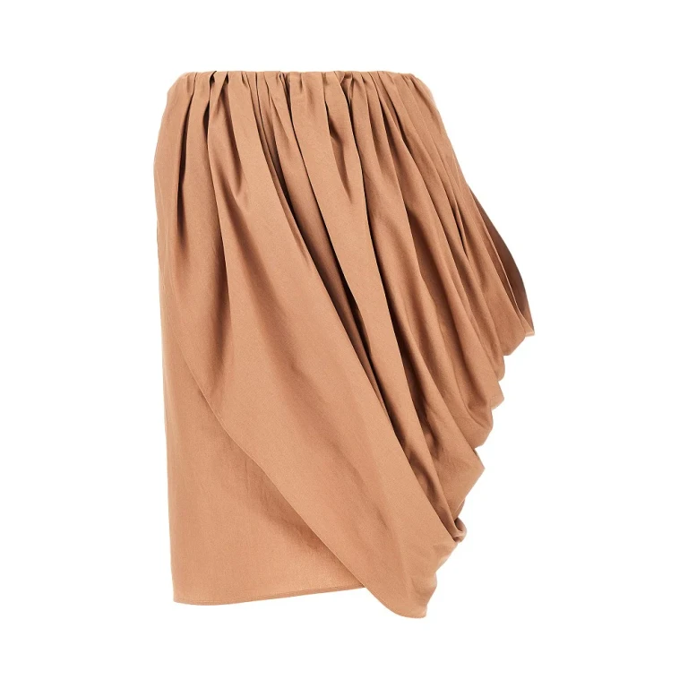 CHLOE' Draped poplin skirt Woman 36