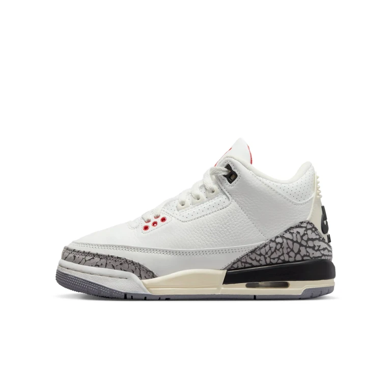 Grade School Retro 3 'White Cement Reimagined' Sneakers