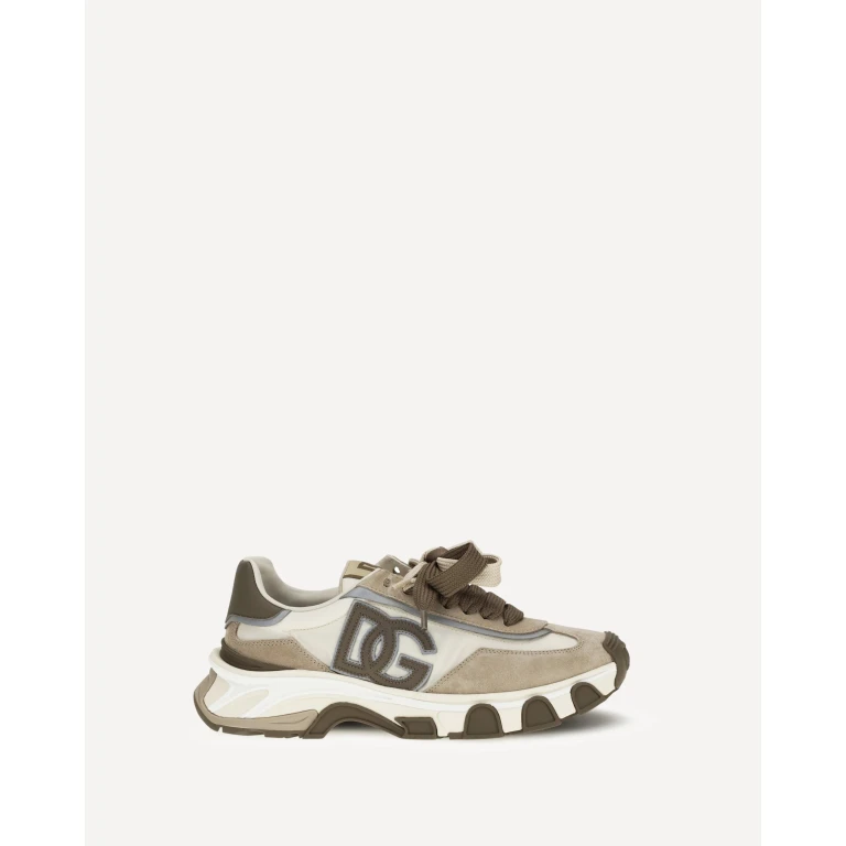 DOLCE & GABBANA Leather and mesh Sneakers Male 40