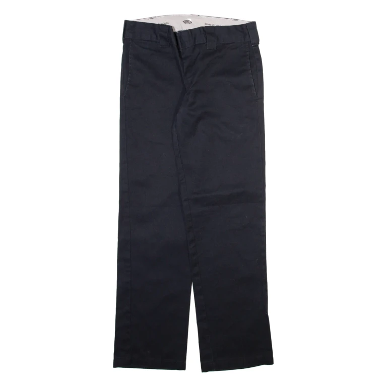 DICKIES Mens Trousers Black Slim Straight W30 L32