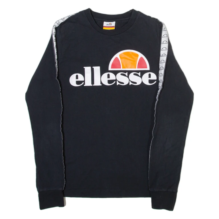 ELLESSE Womens T-Shirt Blue Long Sleeve Crew Neck UK 6