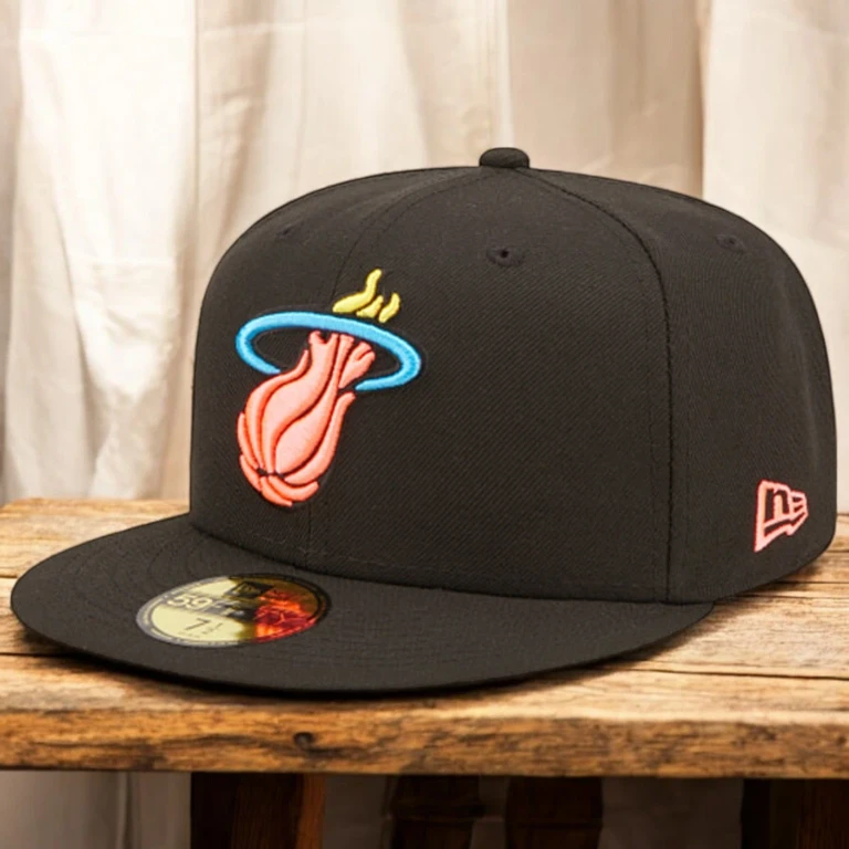 Men's NBA 5950 Pink Glow Fitted Hats