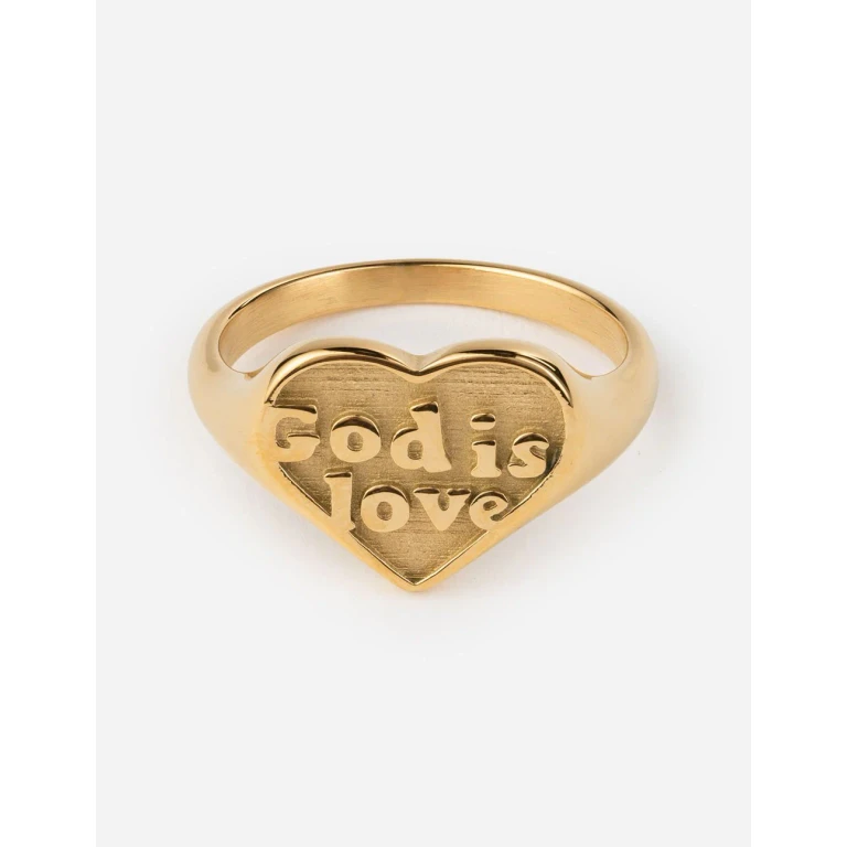 Gold God is Love Ring
