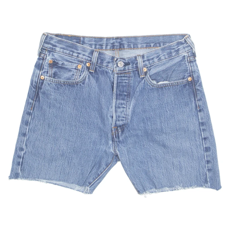 LEVI'S Cut Off 501 Mens Denim Shorts Blue M W31