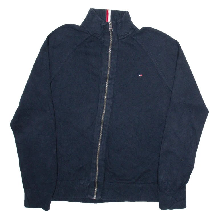TOMMY HILFIGER Mens Jumper Blue Tight Knit L