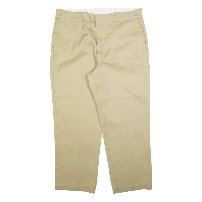 DICKIES 874 Workwear Mens Trousers Beige Regular Straight W38 L30
