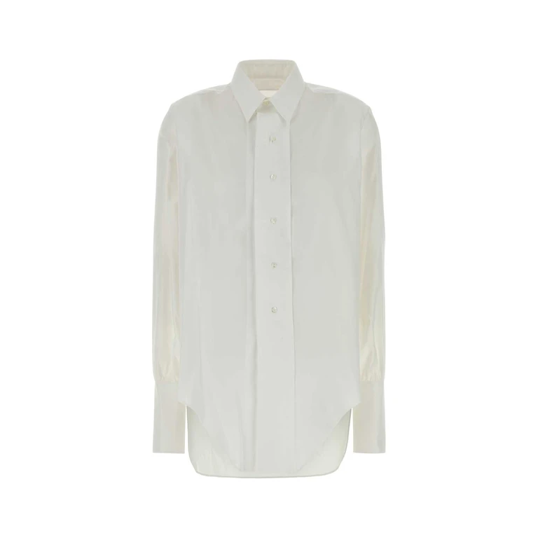 Maison Margiela White Oxford Shirt Exterior: Cotton Camicie - Women