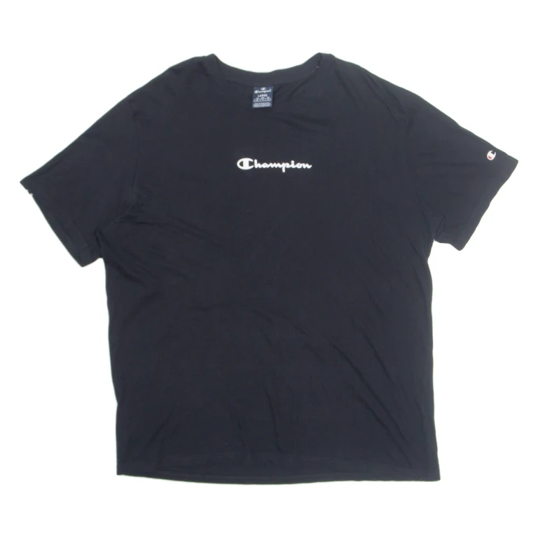CHAMPION Mens T-Shirt Black L