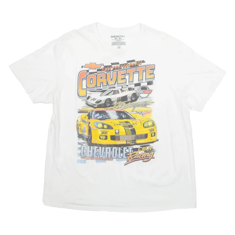 CHEMISTRY Corvette Mens T-Shirt White 2XL