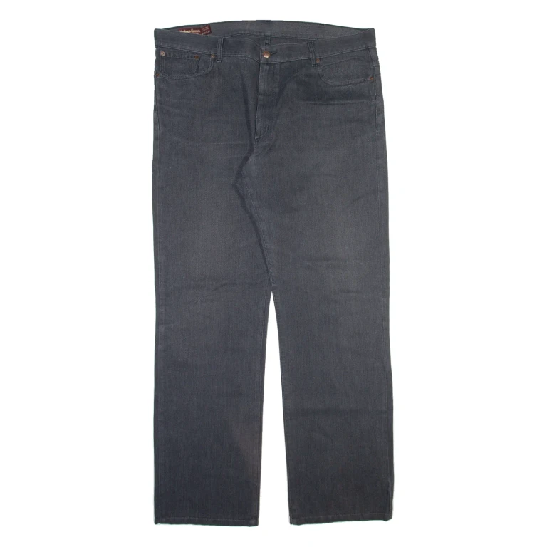 MARLBORO Mens Trousers Grey Regular Straight W42 L34