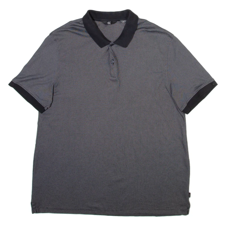 CALVIN KLEIN Mens Polo Shirt Grey XL