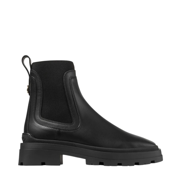 Veronique 45Mm Black Leather Ankle Boots