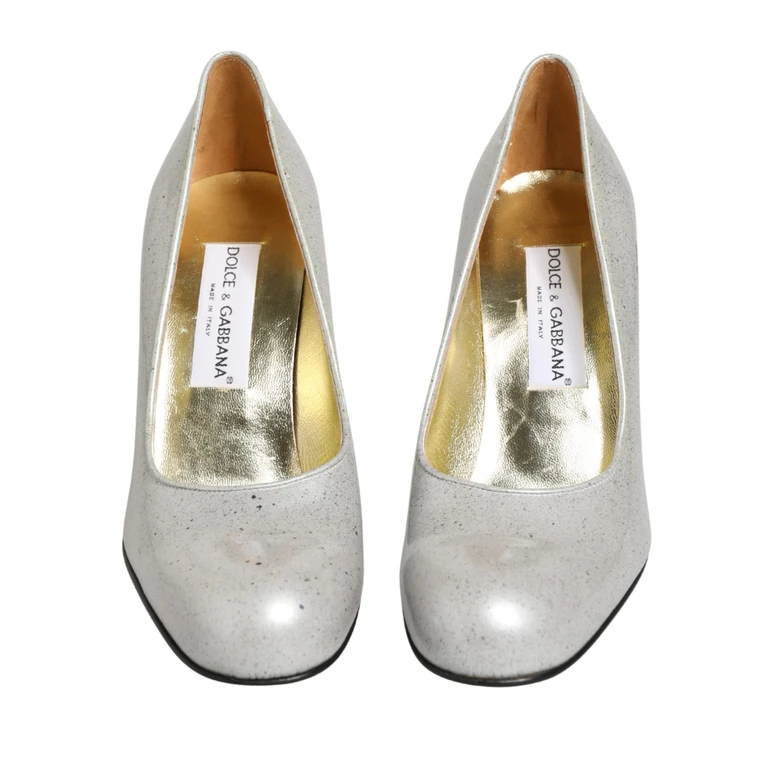 Dolce & Gabbana White Leather High Heels Women Pumps Shoes - Women
