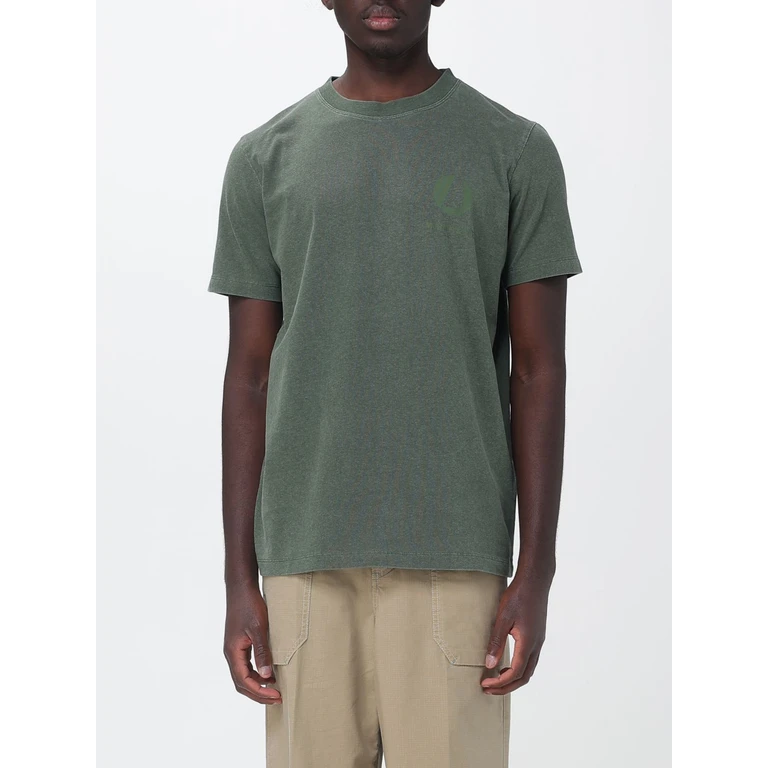 Crew-Neck Cotton T-Shirt with Contrast Back Logo (T61102JE9550E03371)