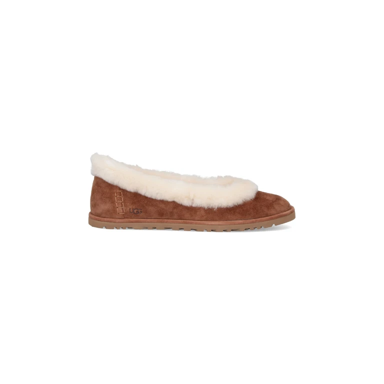 Flat Shoes Brown Upper: Leather - Women