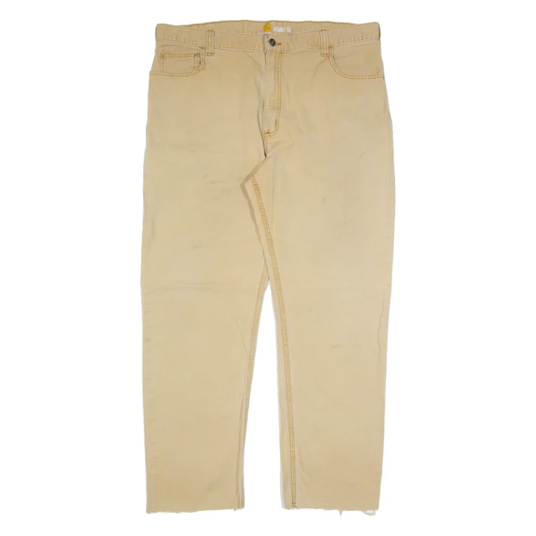 CARHARTT Workwear Mens Trousers Beige Relaxed Straight W40 L30