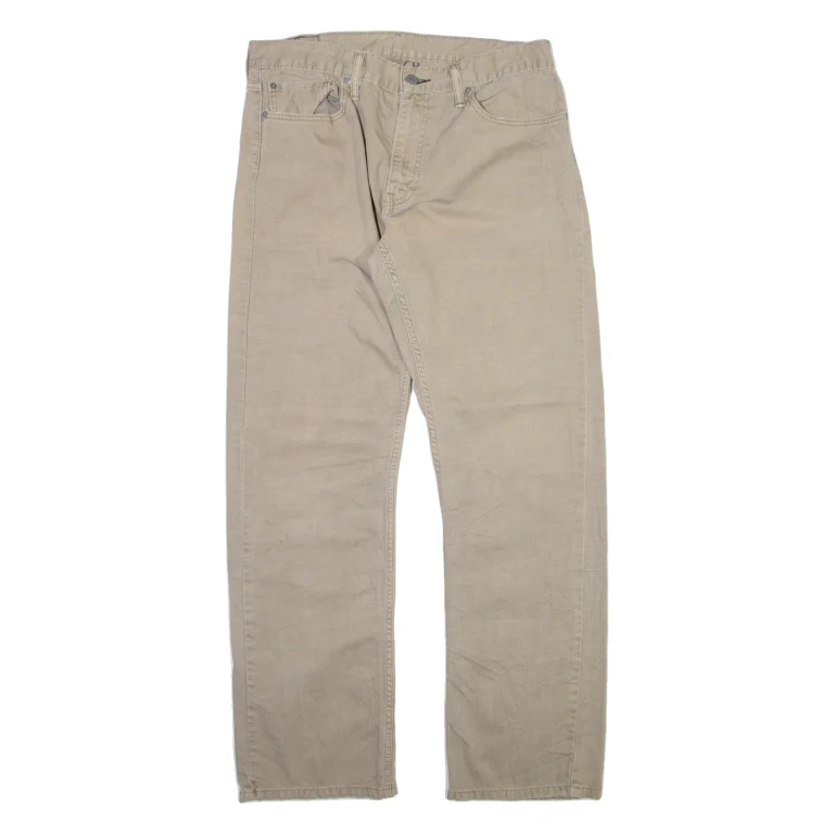 LEVI'S 514 Mens Trousers Beige Slim Straight W35 L32