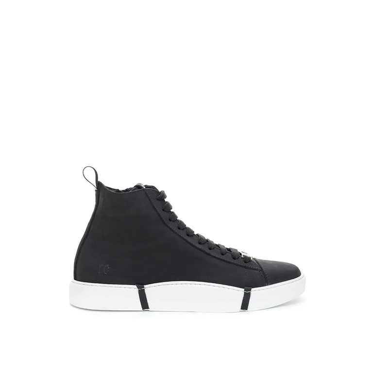 Roberto Cavalli Black Suede Leather High Top Sneakers - Women