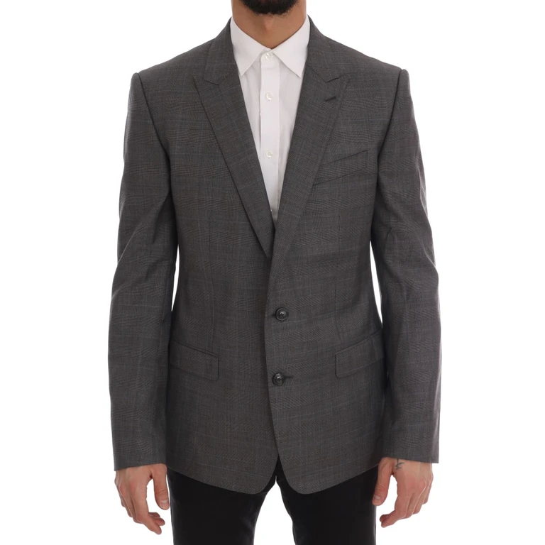 Dolce & Gabbana Gray Wool Martini Slim Blazer Clothing - Men