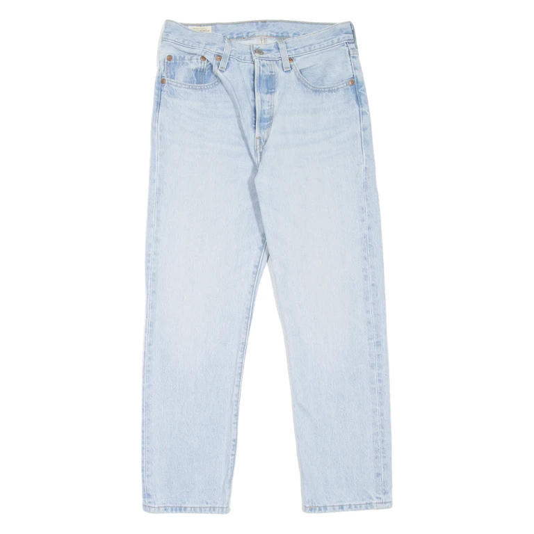 LEVI'S 501 BIG E Jeans Womens Blue Regular Straight Stone Wash W28 L25