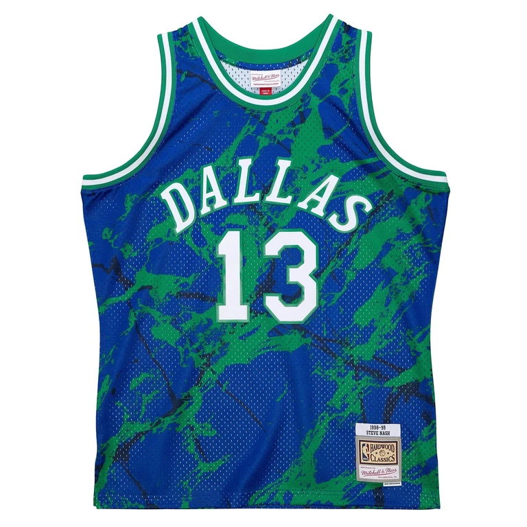 NBA Team Marble Swingman Jersey Dallas Mavericks 1998 Steve Nash