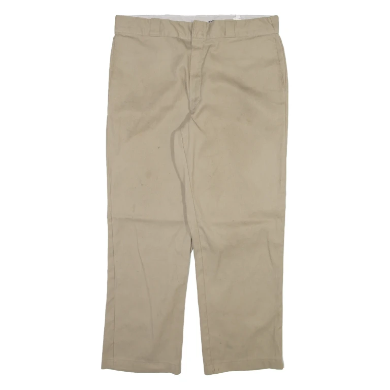 DICKIES 874 Workwear Mens Trousers Beige Regular Straight W38 L30