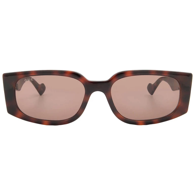 Gucci Brown Rectangular Ladies Sunglasses GG1534S 002 55