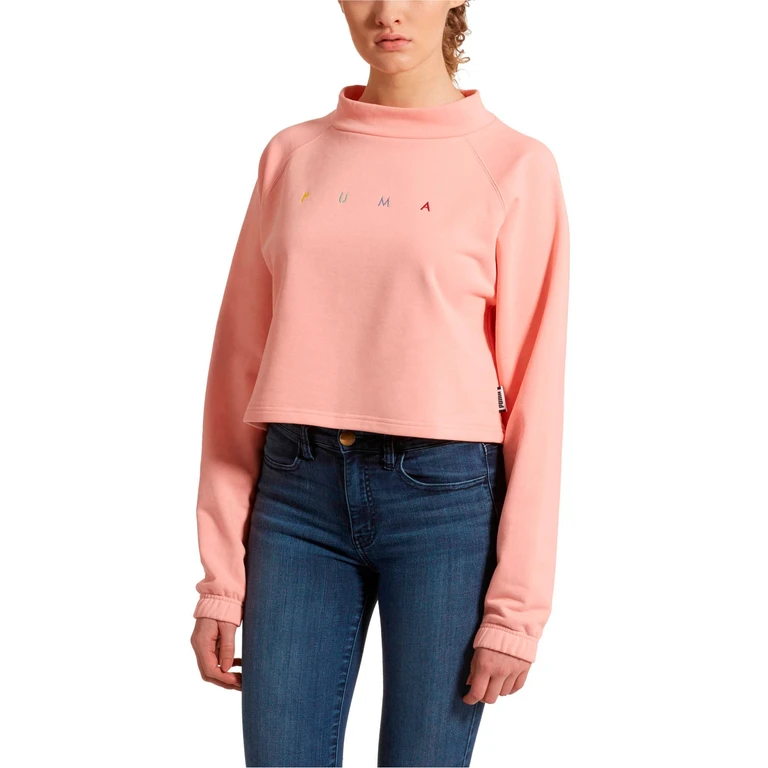 Women's Fierce Cat Cropped Crew