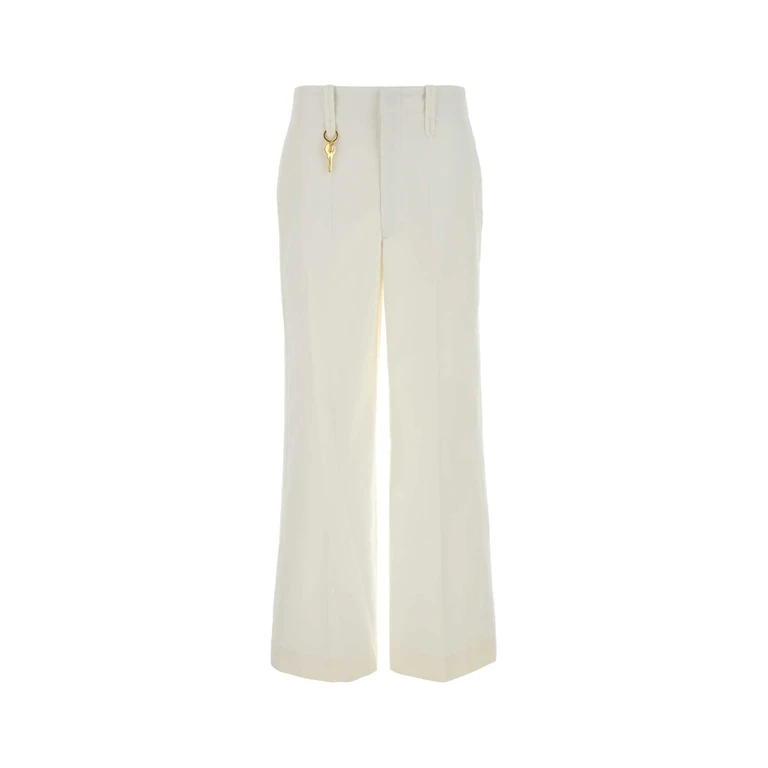 Carven 6261k21060 N000 White Exterior: Cotton Pantaloni