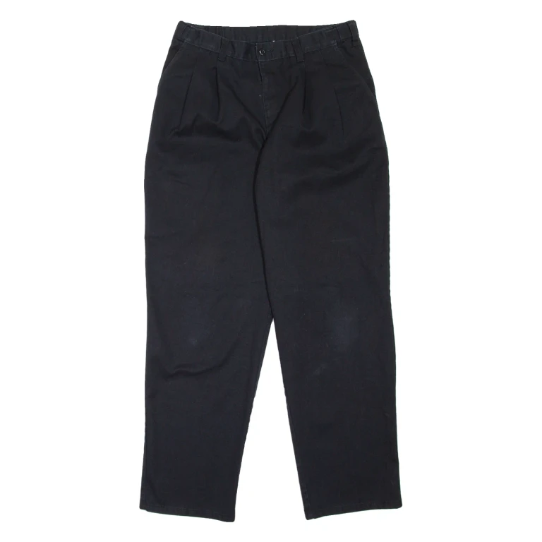 DICKIES Workwear Mens Trousers Black Relaxed Tapered W32 L32
