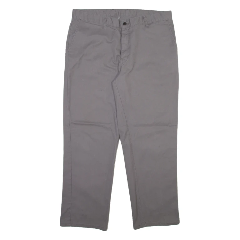 DICKIES Mens Trousers Grey Regular Straight W36 L30