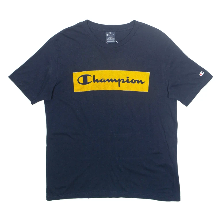 CHAMPION Mens T-Shirt Blue XS