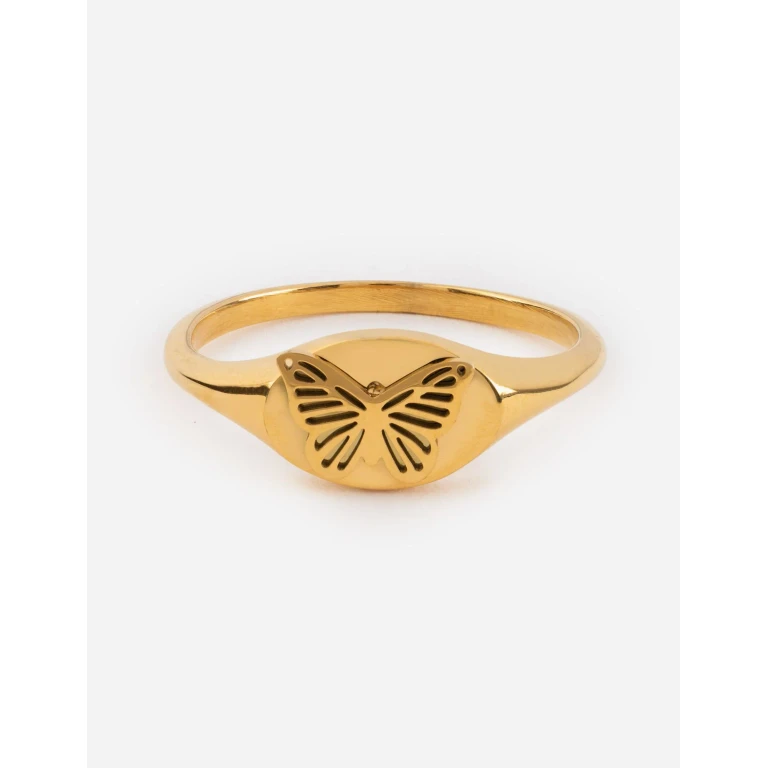 Butterfly Signet Ring