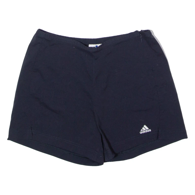 ADIDAS Womens Sports Shorts Blue 90s UK 12 W26
